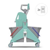 Upratovací vozík Nickita Tec 2x Plug Lampo, 2 x 15 l vedro